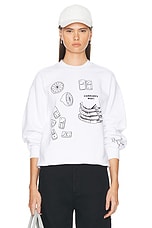 Carhartt WIP Isis Maria Lunch Sweatshirt in White & Black, view 1, click to view large image.