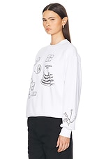 Carhartt WIP Isis Maria Lunch Sweatshirt in White & Black, view 3, click to view large image.