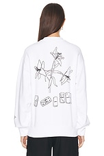 Carhartt WIP Isis Maria Lunch Sweatshirt in White & Black, view 4, click to view large image.
