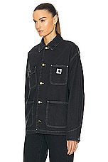 Carhartt WIP OG Michigan Coat in Black Stone Washed, view 4, click to view large image.