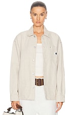 Carhartt WIP Ethel Button Up Top in Natural, view 1, click to view large image.