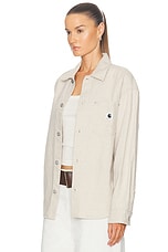 Carhartt WIP Ethel Button Up Top in Natural, view 3, click to view large image.