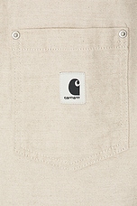 Carhartt WIP Ethel Button Up Top in Natural, view 6, click to view large image.