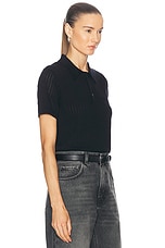 Carhartt WIP Norlina Polo Top in Black, view 2, click to view large image.