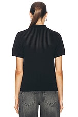 Carhartt WIP Norlina Polo Top in Black, view 3, click to view large image.