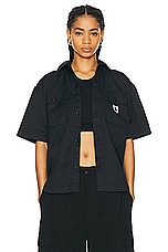 Carhartt WIP Short Sleeve Craft Shirt in Black, view 1, click to view large image.