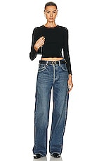 Citizens of Humanity Ayla Baggy Cuffed Crop in Brielle, view 5, click to view large image.