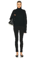 Citizens of Humanity Jayla Split Skinny in Plush Black, view 4, click to view large image.
