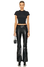 Citizens of Humanity Recycled Leather Lilah Pant in Black, view 4, click to view large image.