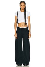 Citizens of Humanity Brynn Drawstring Trouser in Black, view 4, click to view large image.