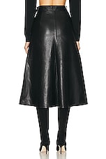 Citizens of Humanity Aria Seamed Leather Skirt in Black, view 3, click to view large image.