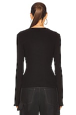 Citizens of Humanity Anni V Neck Top in Black, view 3, click to view large image.