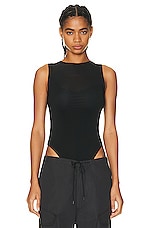 Citizens of Humanity Kenzie Mesh Bodysuit in Black, view 1, click to view large image.