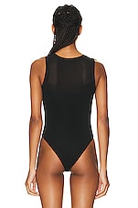 Citizens of Humanity Kenzie Mesh Bodysuit in Black, view 4, click to view large image.