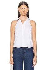 Citizens of Humanity Adeline Sleeveless Shirt in Optic White, view 1, click to view large image.