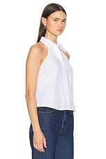 Citizens of Humanity Adeline Sleeveless Shirt in Optic White, view 2, click to view large image.