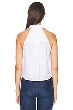 Citizens of Humanity Adeline Sleeveless Shirt in Optic White, view 3, click to view large image.