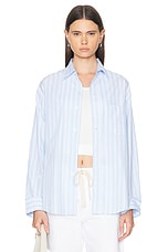 Citizens of Humanity Kayla Shirt in Marino Stripe, view 1, click to view large image.