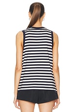 Citizens of Humanity Jessie Modern Muscle Tee in Eclipse Stripe, view 3, click to view large image.
