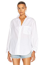 Citizens of Humanity Kayla Shirt in Optic White, view 2, click to view large image.