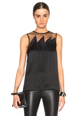 Christopher Kane Tank Top with Glitter Lightning in Black | FWRD