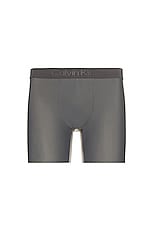 Calvin Klein Underwear Premium CK Black Micro Boxer Brief in Grey Sky, view 1, click to view large image.