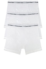 Calvin Klein Underwear Calvin Klein Boxer Brief 3 Piece Set in White, view 1, click to view large image.