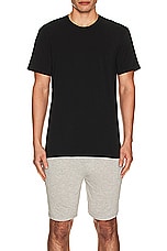 Calvin Klein Underwear Short Sleeve Tee 3 Pack in Black, view 4, click to view large image.