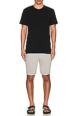 Calvin Klein Underwear Short Sleeve Tee 3 Pack in Black, view 5, click to view large image.