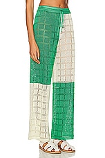 Calle Del Mar Two Tone Crochet Patchwork Pant in Dandelion & Jasmine, view 2, click to view large image.