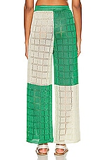 Calle Del Mar Two Tone Crochet Patchwork Pant in Dandelion & Jasmine, view 3, click to view large image.