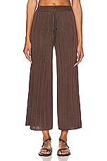 Calle Del Mar Wide Rib Pant in Chocolate, view 1, click to view large image.