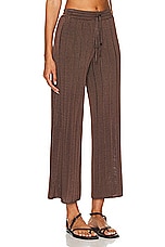 Calle Del Mar Wide Rib Pant in Chocolate, view 2, click to view large image.