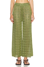 Calle Del Mar Crochet Patchwork Pant in Oregano, view 1, click to view large image.