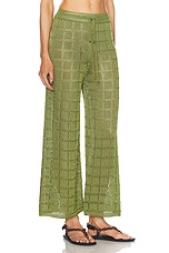 Calle Del Mar Crochet Patchwork Pant in Oregano, view 2, click to view large image.