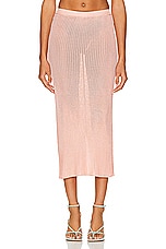 Calle Del Mar Ribbed Skirt in Shell, view 1, click to view large image.