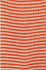 Calle Del Mar Ribbed Skirt in Tomato Stripe, view 5, click to view large image.