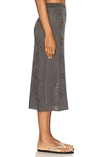 Calle Del Mar Vine Floral Skirt in Charcoal, view 3, click to view large image.