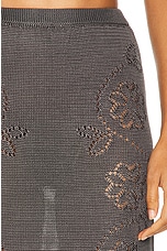 Calle Del Mar Vine Floral Skirt in Charcoal, view 6, click to view large image.