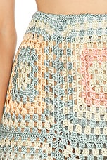 Calle Del Mar Crochet Granny Square Skirt in in Storm & Multi, view 6, click to view large image.