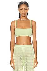 Calle Del Mar Knit Bandeau Top in Sweet Lime, view 1, click to view large image.