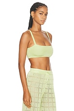 Calle Del Mar Knit Bandeau Top in Sweet Lime, view 2, click to view large image.