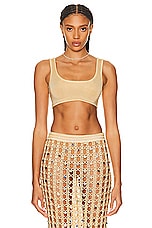 Calle Del Mar Square Neck Bandeau Top in Peach, view 1, click to view large image.