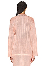Calle Del Mar Long Sleeve Wide Rib Shirt in Shell, view 3, click to view large image.