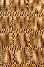 Calle Del Mar Crochet Long Sleeve Patchwork Shirt in Camel, view 6, click to view large image.