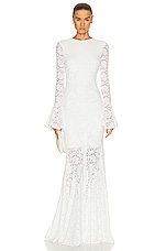 CAROLINE CONSTAS Allonia Dress in White, view 1, click to view large image.