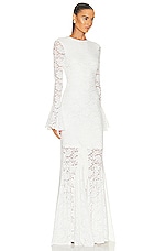CAROLINE CONSTAS Allonia Dress in White, view 2, click to view large image.