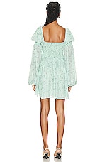 CAROLINE CONSTAS Kinsley Mini Dress in Mint Blossom, view 3, click to view large image.