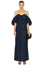 CAROLINE CONSTAS Reyna Dress in Navy, view 1, click to view large image.