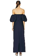 CAROLINE CONSTAS Reyna Dress in Navy, view 3, click to view large image.